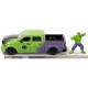 Voiture dodge ram 1500 vert 1.24e metal avec figurine hulk-lilojouets-questembert-muzillac-morbihan