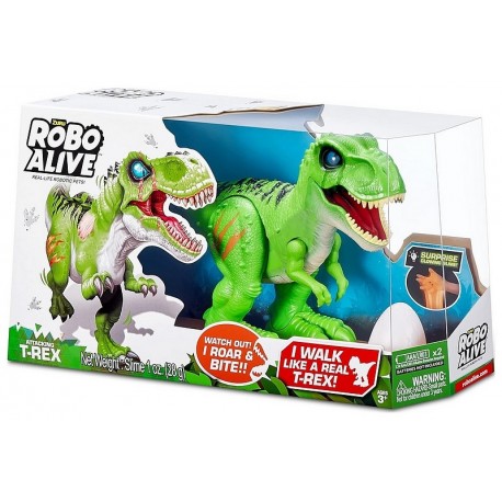 DINOSAURE T-REX 30CM ROBO ALIVE MARCHANT SONORE ET LUMINEUX ASST-LiloJouets-Questembert-Muzillac-Morbihan