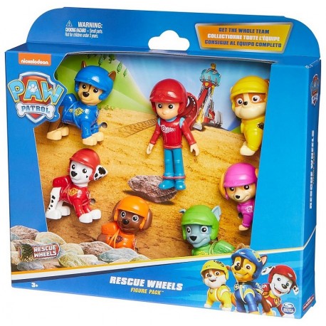 PACK 7 FIGURINES PAT PATROUILLE - RESCUE WHEELS-LiloJouets-Questembert-Muzillac-Morbihan