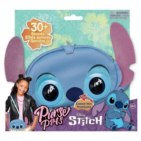 SAC A BANDOULIERE INTERACTIF STITCH 30 SONS - PURSE PETS DISNEY-LiloJouets-Questembert-Muzillac-Morbihan