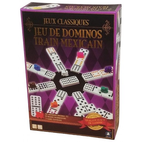 JEU TRAIN MEXICAIN DOMINOS DOUBLE 12-LiloJouets-Questembert-Muzillac-Morbihan