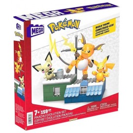 COFFRET MEGA CONSTRUX PIKACHU EVOLUTION - 3 FIGURINES POKEMON 159 BRIQUES