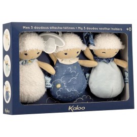 COFFRET 3 DOUDOUS MOUTONS ATTACHE TETINES-LiloJouets-Questembert-Muzillac-Morbihan