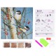 Kit tableau oiseaux 30x30cm broderie diamant sur chassis bois crystal-lilojouets-questembert-muzillac-morbihan