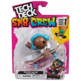 PACK 1 FINGER SKATE TECH DECK SK8 CREW AVEC FIGURINE SUPPORT ASST SERIE 1