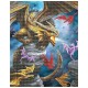 Tableau dragon clan 40x50cm a diamanter - broderie diamant sur chassis bois-lilojouets-questembert-muzillac-morbihan