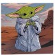 Carte a diamanter grogu star wars mandalorien 18x18cm - broderie diamant crystal-lilojouets-questembert-muzillac-morbihan