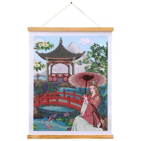 POSTER A DIAMANTER PAVILLON JAPONAIS 35X45CM - CRYSTAL ART-LiloJouets-Questembert-Muzillac-Morbihan