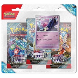 PACK 3 BOOSTERS POKEMON EV07 - CARTE PROMO LATIAS-FORGELINA COURONNE STELLAIRE-LiloJouets-Questembert-Muzillac-Morbihan