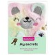 Carnet secret fourrure ours rose - journal intime avec cadenas-lilojouets-questembert-muzillac-morbihan