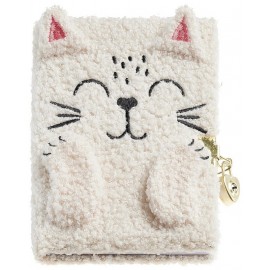 CARNET SECRET FOURRURE CHAT BLANC - JOURNAL INTIME AVEC CADENAS-LiloJouets-Questembert-Muzillac-Morbihan