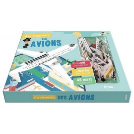 COFFRET A LA DECOUVERTE DES AVIONS LIVRE ET PLATEAU AIMANTE-LiloJouets-Questembert-Muzillac-Morbihan