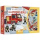 Coffret a la decouverte pompiers 80 magnets livre et plateau aimante-lilojouets-questembert-muzillac-morbihan