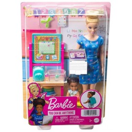 COFFRET BARBIE MAITRESSE D'ECOLE - POUPEE 30CM AVEC ELEVE ET ACCESSOIRES-LiloJouets-Questembert-Muzillac-Morbihan