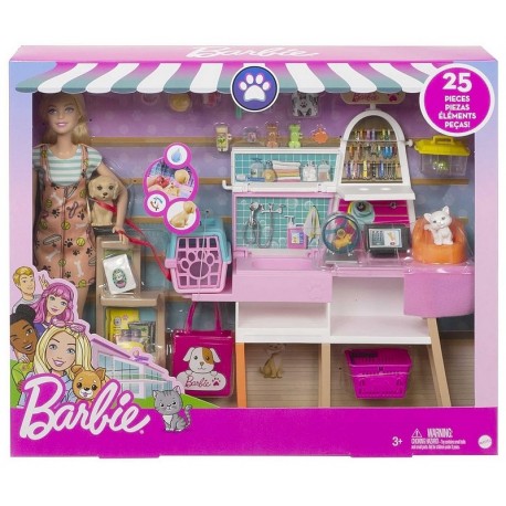 COFFRET BARBIE ET SON ANIMALERIE - POUPEE 30CM ET ACCESSOIRES-LiloJouets-Questembert-Muzillac-Morbihan