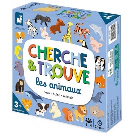 JEU CHERCHE ET TROUVE LES ANIMAUX - 4 PLATEAUX 20 CARTES