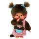 Peluche monchhichi maman 20cm avec bebe-lilojouets-questembert-muzillac-morbihan