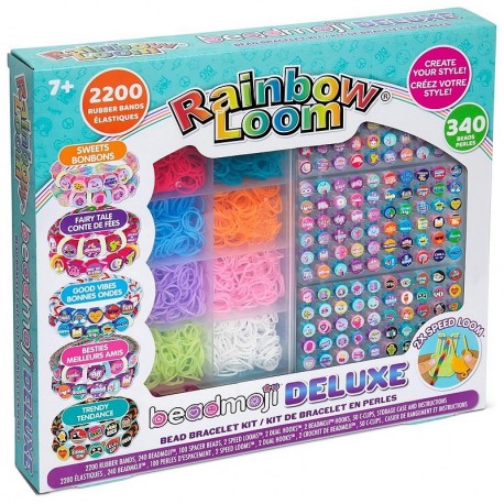 COFFRET CREATIF BRACELETS ELASTIQUES RAINBOW LOOM DELUXE PERLES BEADMOJI-LiloJouets-Questembert-Muzillac-Morbihan