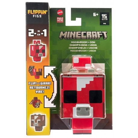 FIGURINE CUBE MINECRAFT 9CM 2EN1 REVERSIBLE ASST FLIPPIN' FIGS-LiloJouets-Questembert-Muzillac-Morbihan