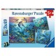 Puzzles monde animal de l'ocean 3x49 pieces 21x21cm-lilojouets-questembert-muzillac-morbihan