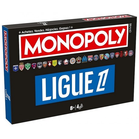 JEU MONOPOLY LIGUE 1 FOOTBALL - AVEC 8 PIONS SPECIAUX FOOT-LiloJouets-Questembert-Muzillac-Morbihan