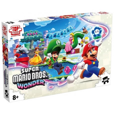 PUZZLE SUPER MARIO WONDER 500 PIECES AVEC POSTER-LiloJouets-Questembert-Muzillac-Morbihan