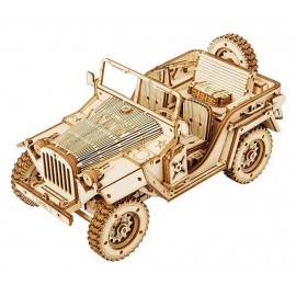 MAQUETTE JEEP MILITAIRE TOUT-TERRAIN MOBILE EN BOIS 369 PIECES