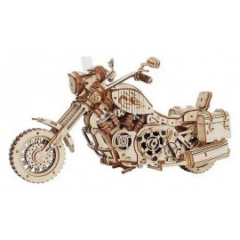 MAQUETTE MOTO AMERICAINE DE ROUTE MECANIQUE EN BOIS 420 PIECES-LiloJouets-Questembert-Muzillac-Morbihan