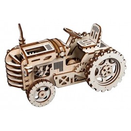 MAQUETTE TRACTEUR MECANIQUE EN BOIS - 24X12X14CM 135 PIECES