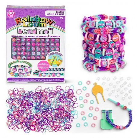 KIT CREATIF BRACELETS ELASTIQUES RAINBOW LOOM PERLES BEADMOJI-LiloJouets-Questembert-Muzillac-Morbihan