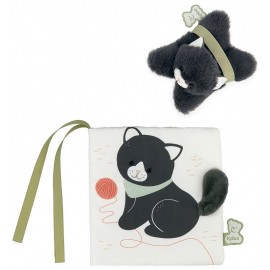 IMAGIER TISSU CHAT CHAMALLOW A LA MAISON - MON COFFRET IMAGIER KALOO-LiloJouets-Questembert-Muzillac-Morbihan