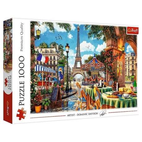 PUZZLE MATIN PARISIEN ILLUSTRATION 1000 PIECES 68X48CM - TREFL-LiloJouets-Questembert-Muzillac-Morbihan