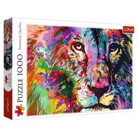 PUZZLE LION COLORE ILLUSTRATION 1000 PIECES 68X48CM - TREFL-LiloJouets-Questembert-Muzillac-Morbihan