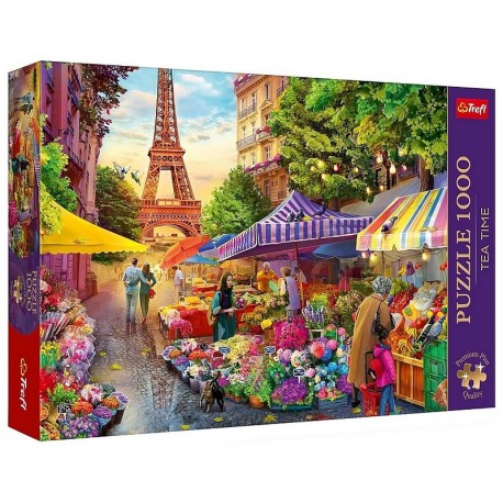 PUZZLE MARCHE AUX FLEURS PARIS 1000 PIECES 68X48CM - TREFL PREMIUM-LiloJouets-Questembert-Muzillac-Morbihan