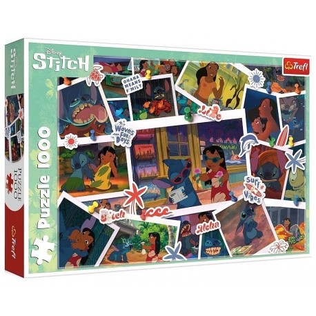 PUZZLE LILO ET STITCH DOUX SOUVENIRS 1000 PIECES 68X48CM - TREFL DISNEY-LiloJouets-Questembert-Muzillac-Morbihan