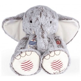 PELUCHE ELEPHANT NOA GRIS 55CM PRESTIGE XL - GAMME ROUGE KALOO-LiloJouets-Questembert-Muzillac-Morbihan