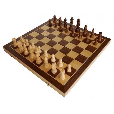 JEU D'ECHECS EN BOIS 38X38CM MAGNETIQUES ET PLIABLE-LiloJouets-Questembert-Muzillac-Morbihan