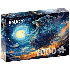 PUZZLE SORCIERE DANS LA NUIT WITCH NIGHT 1000 PIECES 68X48CM - ENJOY PUZZLE-LiloJouets-Questembert-Muzillac-Morbihan