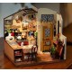 Maquette cuisine cozy avec led - maison miniature diy - 19x17x19cm 196 pieces-lilojouets-questembert-muzillac-morbihan