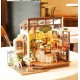 Maquette le cafe avec led - maison miniature diy - 25x15x20cm 183 pieces-lilojouets-questembert-muzillac-morbihan