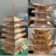 Maquette pagode 5 etages en bois - 16x16x32cm 275 pieces-lilojouets-questembert-muzillac-morbihan