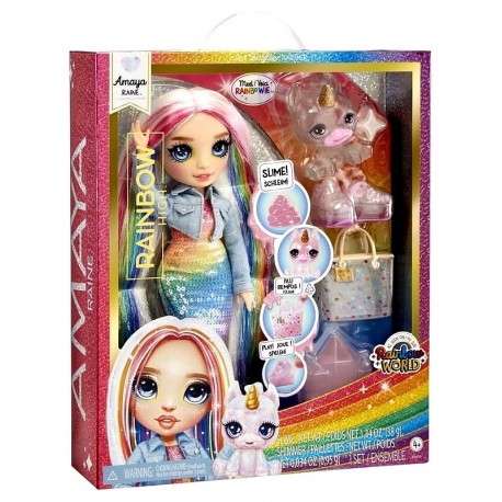 POUPEE RAINBOW HIGH AMAYA ARC-EN-CIEL 28CM - FASHION DOLL AVEC SLIME-LiloJouets-Questembert-Muzillac-Morbihan