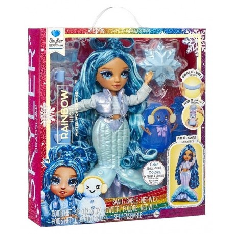 POUPEE RAINBOW HIGH SKYLER BLEUE 28CM - HIVER WINTER WONDERLAND AVEC ACCESSOIRES-LiloJouets-Questembert-Muzillac-Morbihan