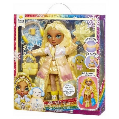 POUPEE RAINBOW HIGH SUNNY JAUNE 28CM - HIVER WINTER WONDERLAND AVEC ACCESSOIRES-LiloJouets-Questembert-Muzillac-Morbihan