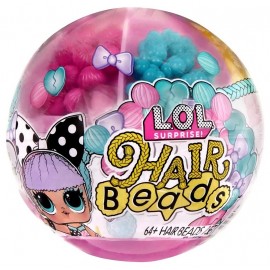 BOULE POUPEE LOL SURPRISE 8CM ET 64 PERLES HAIR BEADS ASST-LiloJouets-Questembert-Muzillac-Morbihan